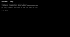 Desktop Screenshot of 0x2501.org